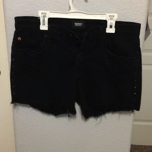 Hudson black soft jean shorts
